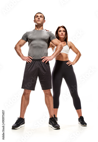 Fit bodybuilding couple