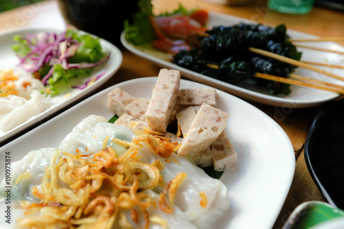 Vietnamese Traditional food on Table