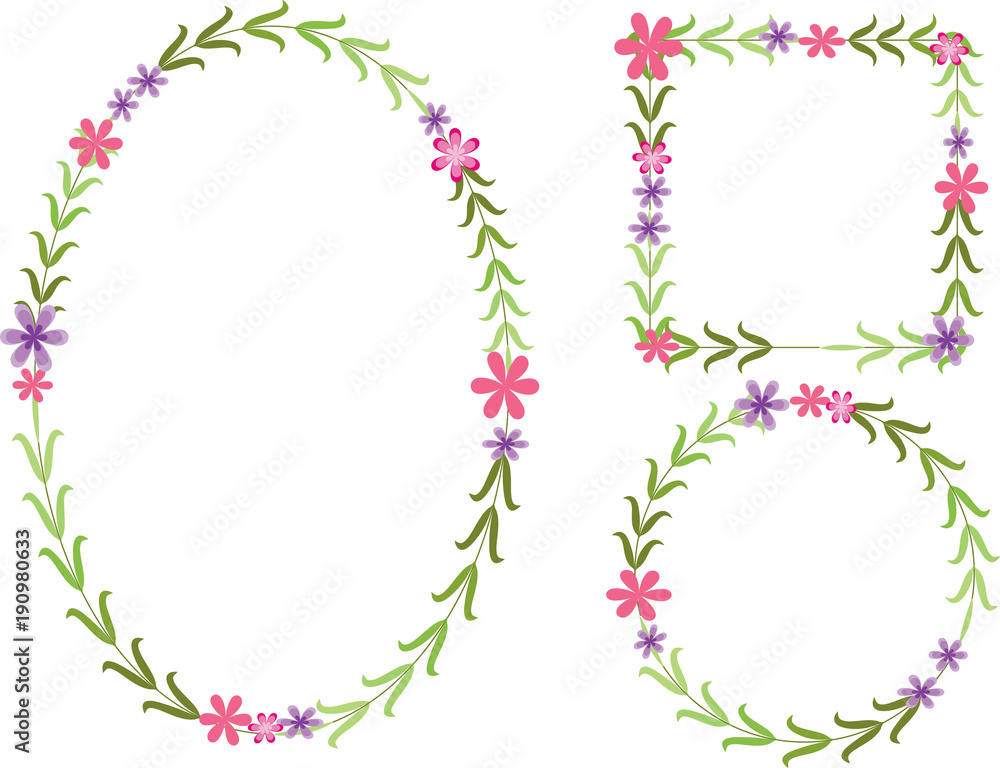 flower border set flower border set