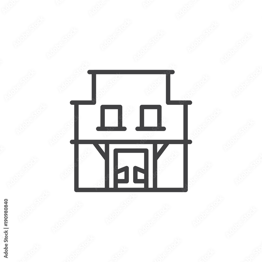 Public house line icon, outline vector sign, linear style pictogram isolated on white. Pub symbol, logo illustration. Editable stroke Public house line icon, outline vector sign, linear style pictogram isolated on white. Pub symbol, logo illustration. Editable stroke