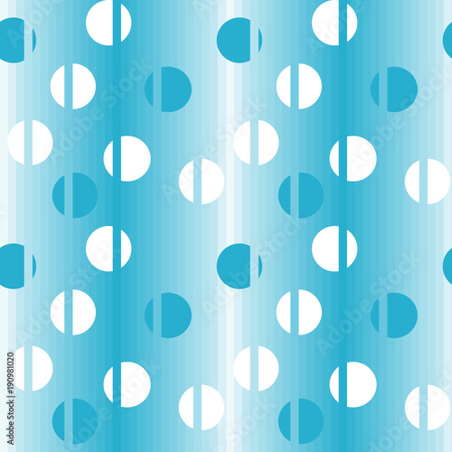 Blue background with vertical stripes and circles