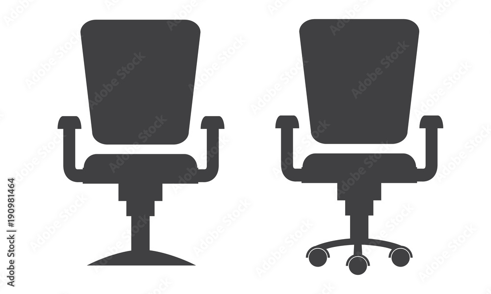 Modern office chair silhouette. Flat design vector. Modern office chair silhouette. Flat design vector.