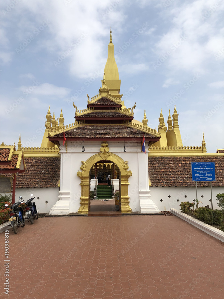 Entrance to the Gold Buddhist stupa