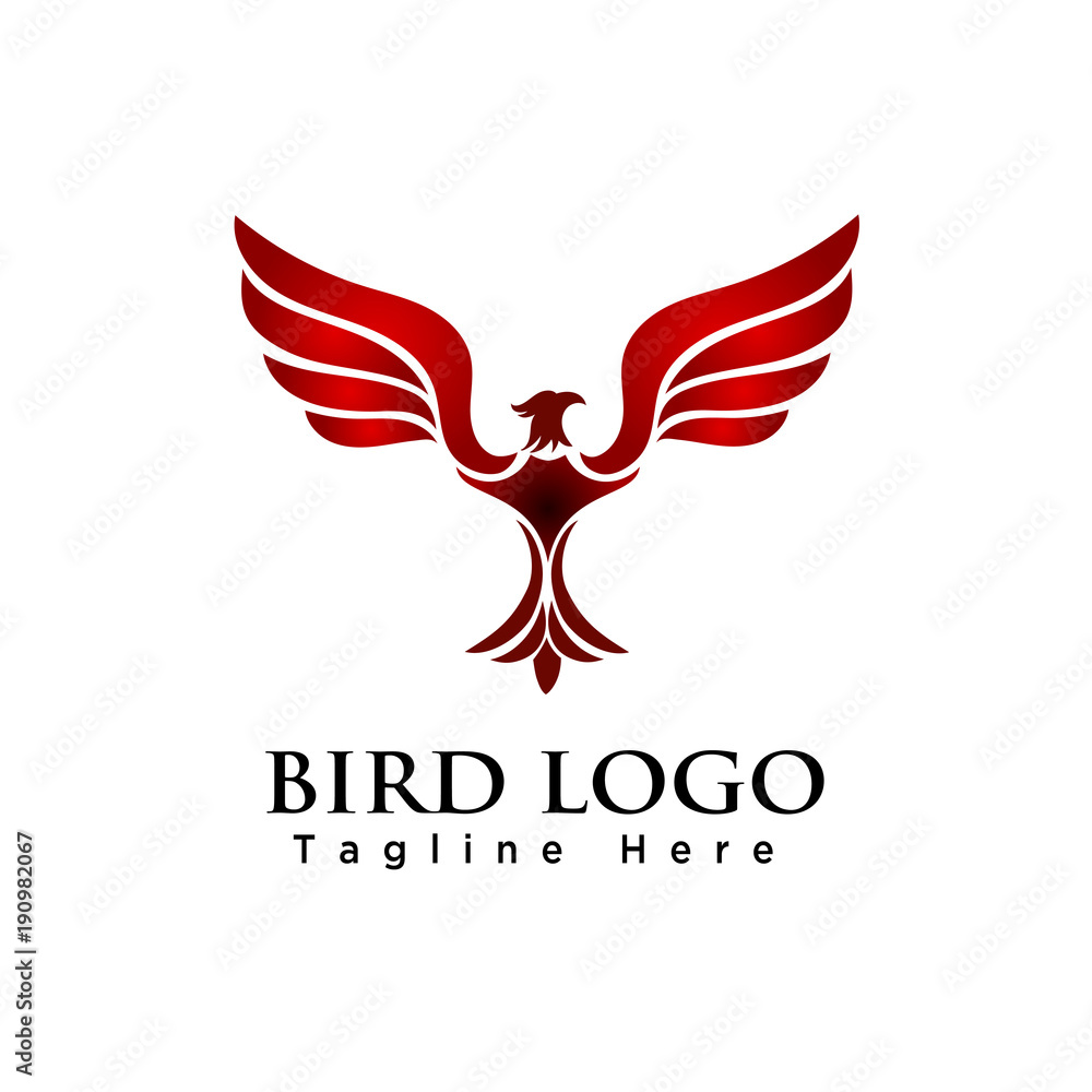 elegant eagle flying bird logo
