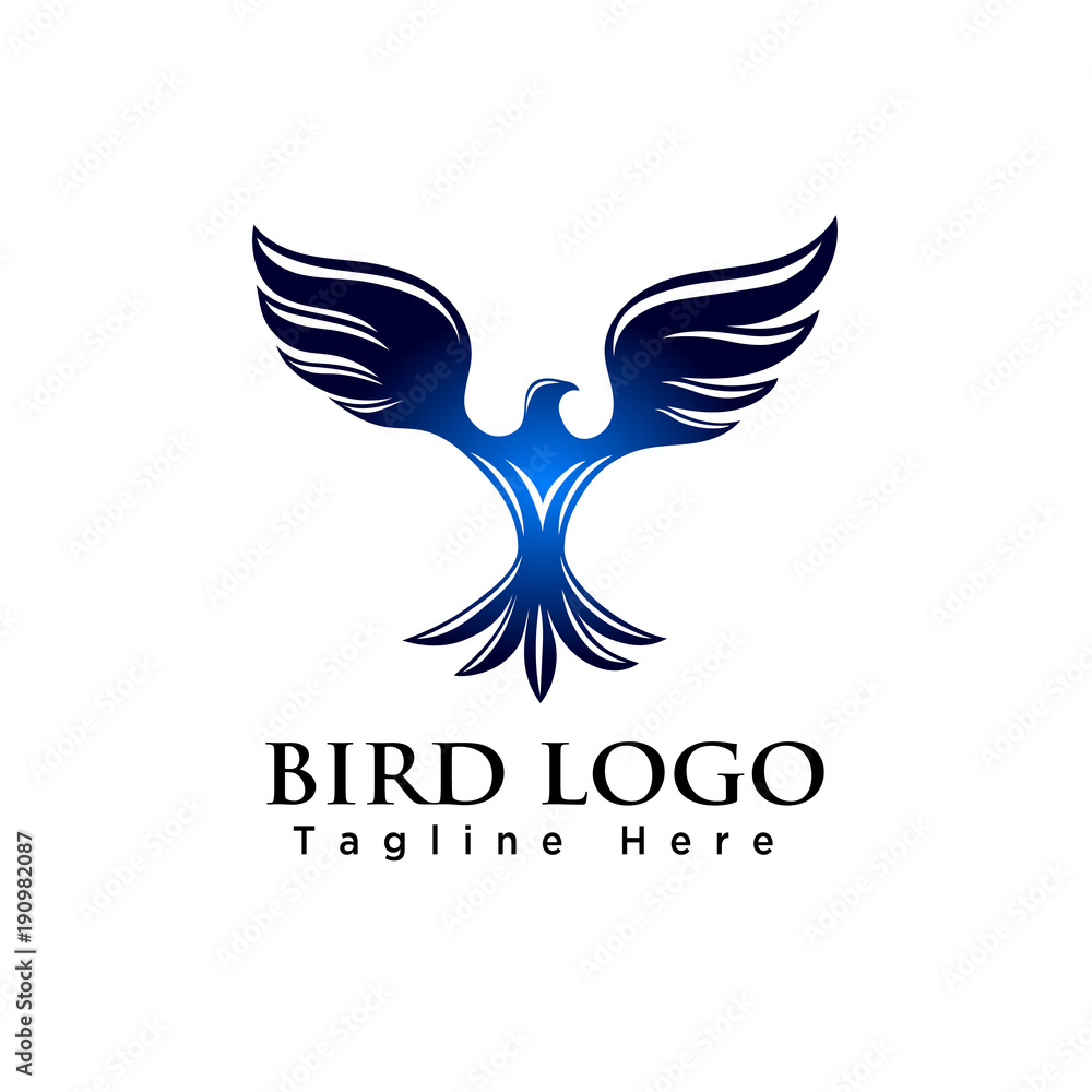 Fototapeta premium elegant eagle flying bird logo