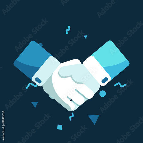Vector icon illustration of a handshake