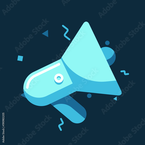Vector illustration of a speaker of the media