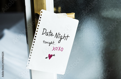 Canvastavla Date night tonight note