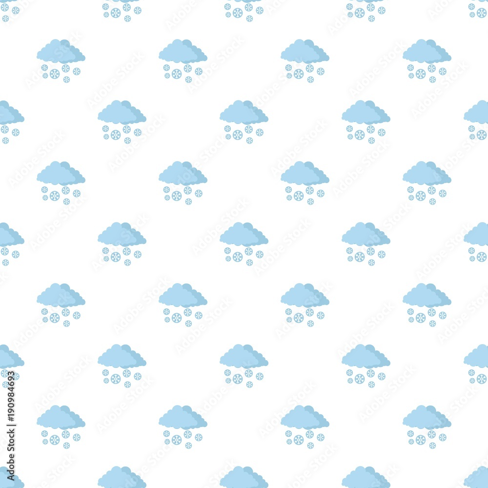 Fototapeta premium Snow cloud holiday pattern seamless in flat style for any design