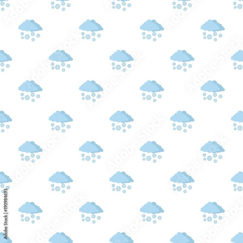 Snow cloud holiday pattern seamless in flat style for any design