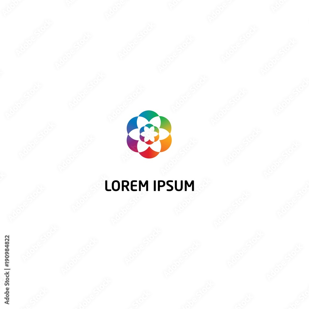 Abstract multi Color Flower Logo Abstract multi Color Flower Logo