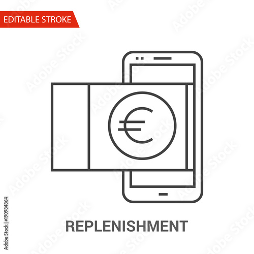 Replenishment Icon. Thin Line Vector Illustration