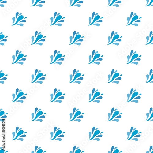 Wave splash pattern seamless in flat style for any design