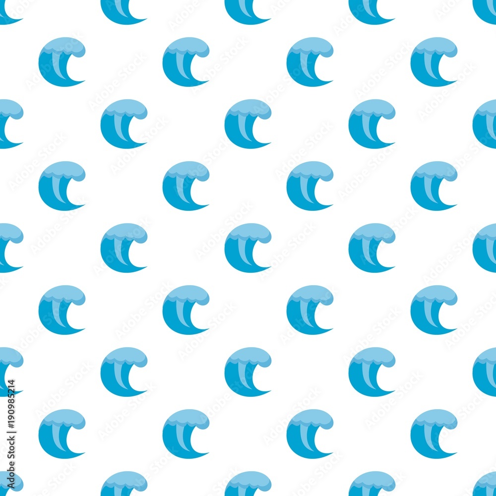 Wave water scene pattern seamless in flat style for any design Wave water scene pattern seamless in flat style for any design