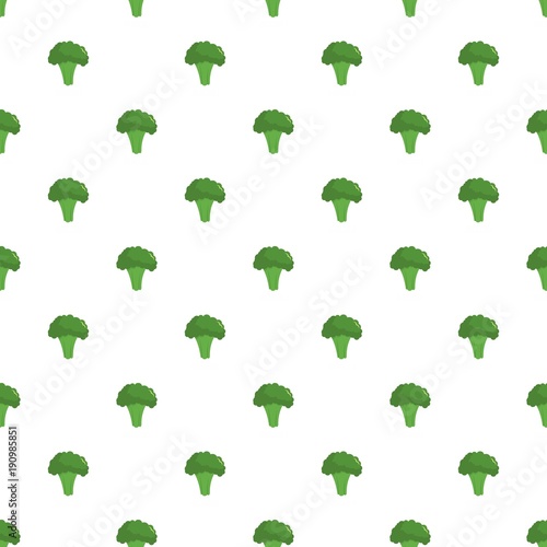 Broccoli pattern seamless in flat style for any design