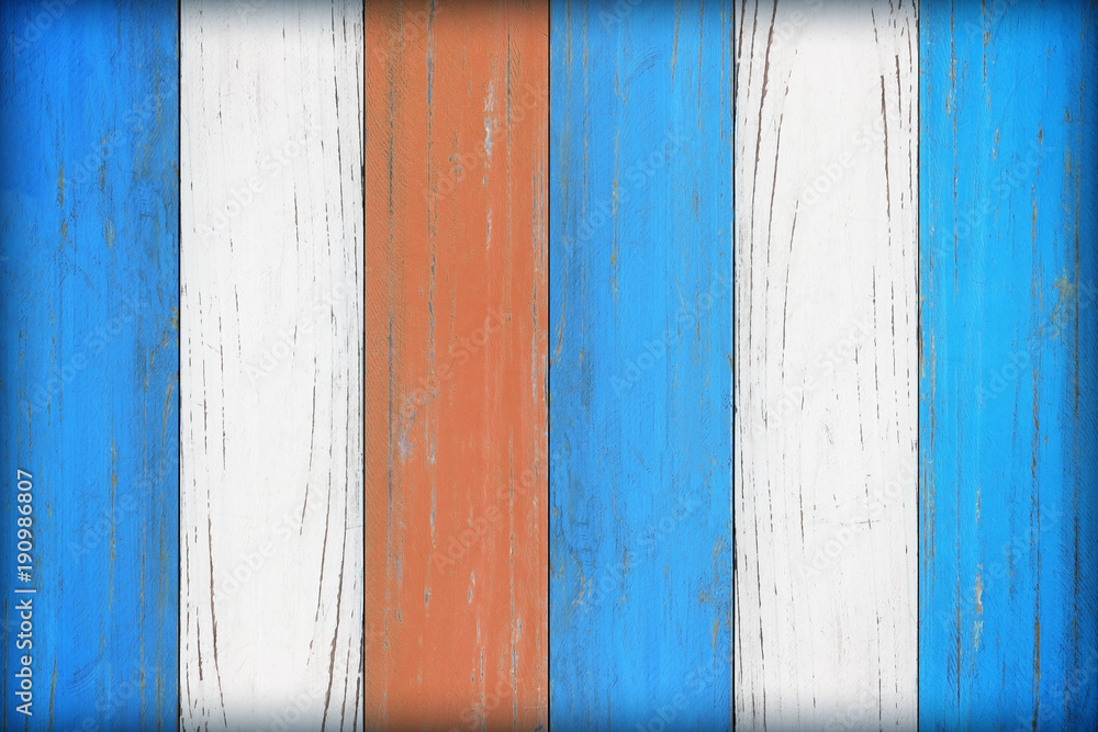 Old wooden wall background or texture;  Vintage wood background with paint color