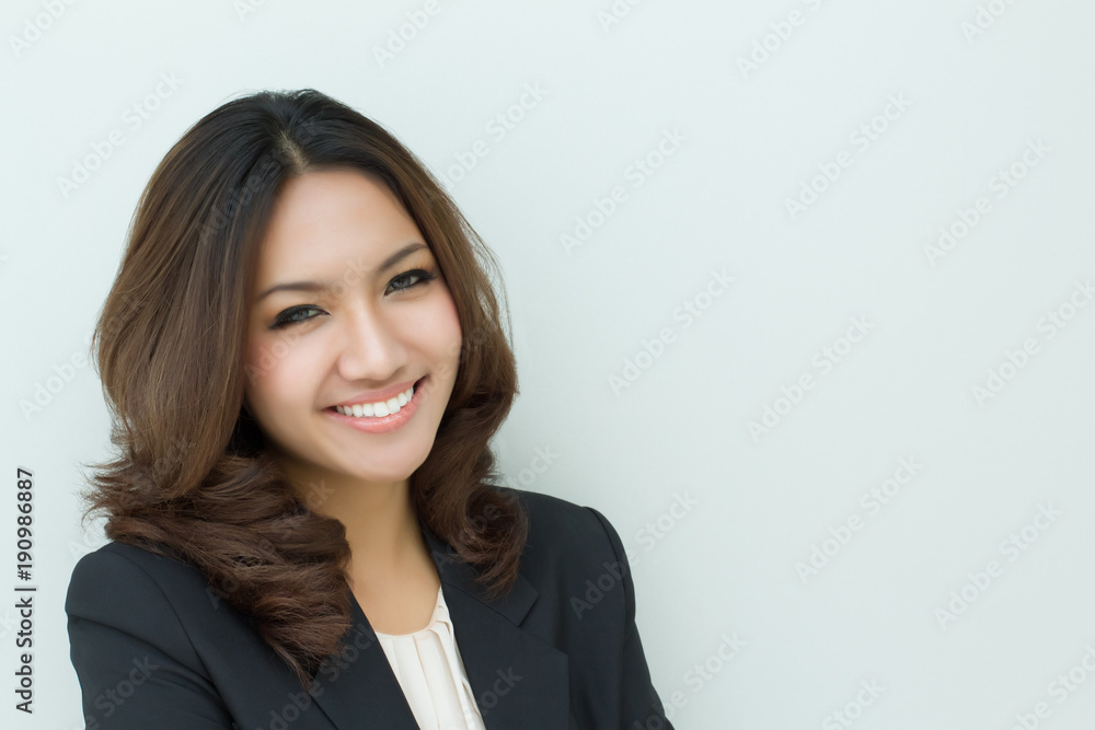 happy smiling positive business woman happy smiling positive business woman