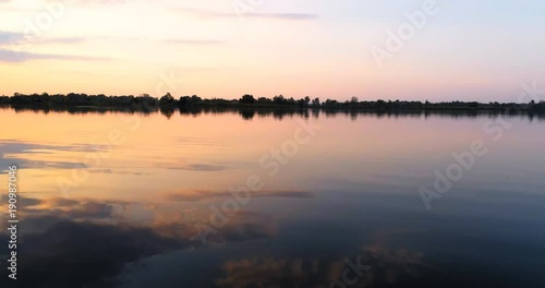 Wallpaper Mural Warm sunset over water surface Torontodigital.ca