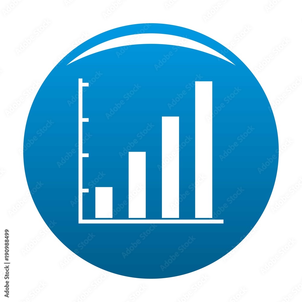 Finance chart icon vector blue circle isolated on white background Finance chart icon vector blue circle isolated on white background