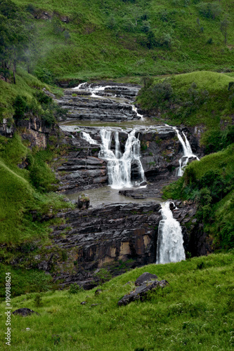 St Clair s Falls. Widest waterfalls in Nuwara Eliya  Sri Lanka. inspirational summer landscape. 