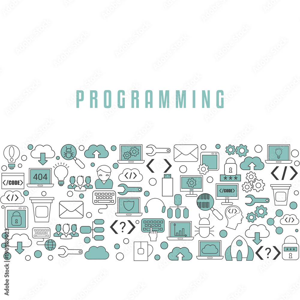 Coding and programming background.