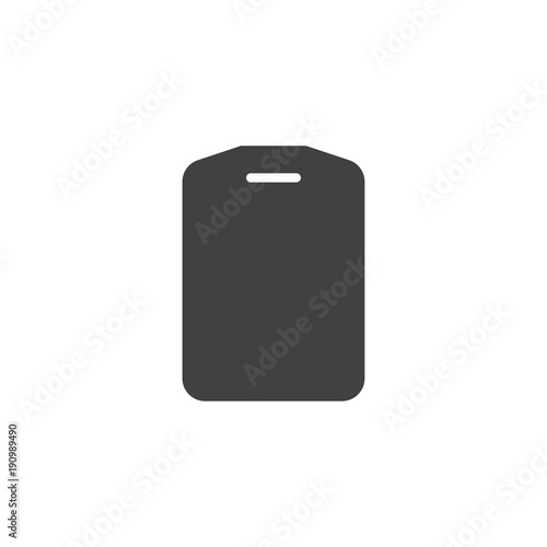 Kitchen board icon vector, filled flat sign, solid pictogram isolated on white. Cutting board symbol, logo illustration.