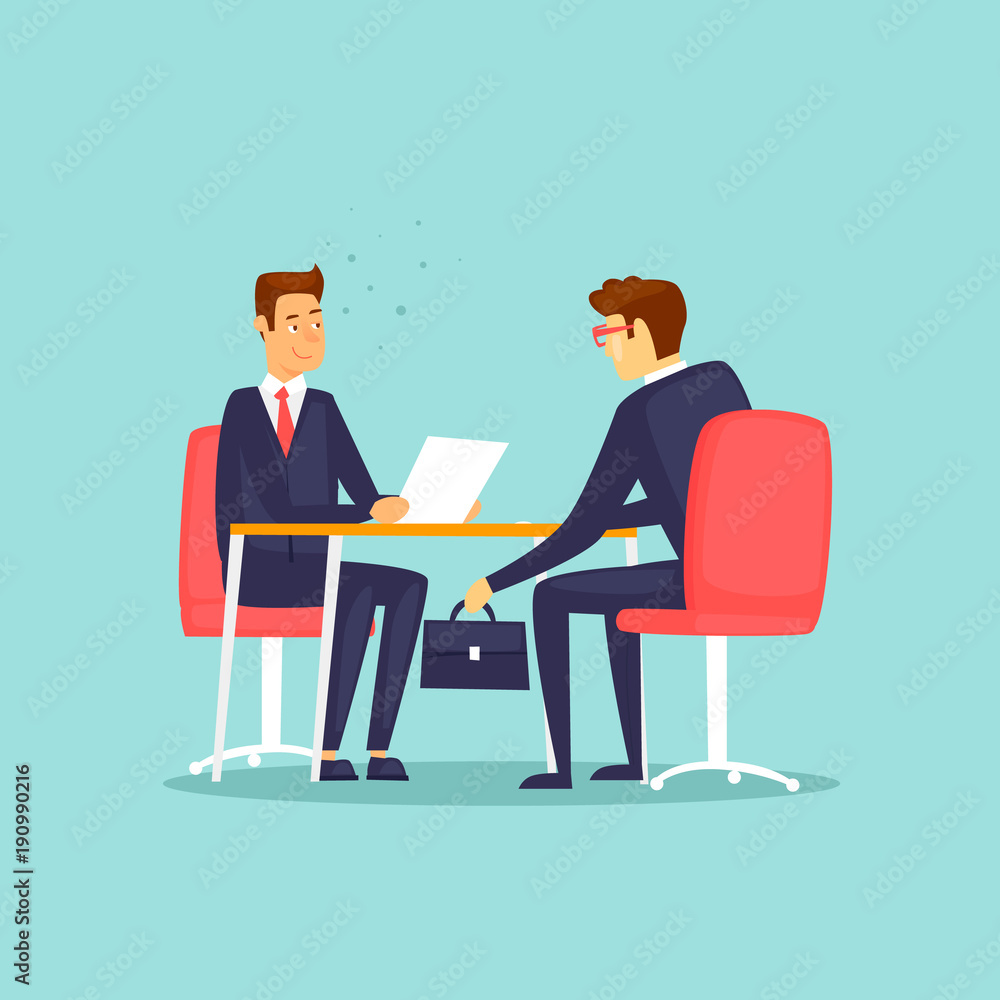 Businessman gives a bribe. Flat design vector illustration. Businessman gives a bribe. Flat design vector illustration.
