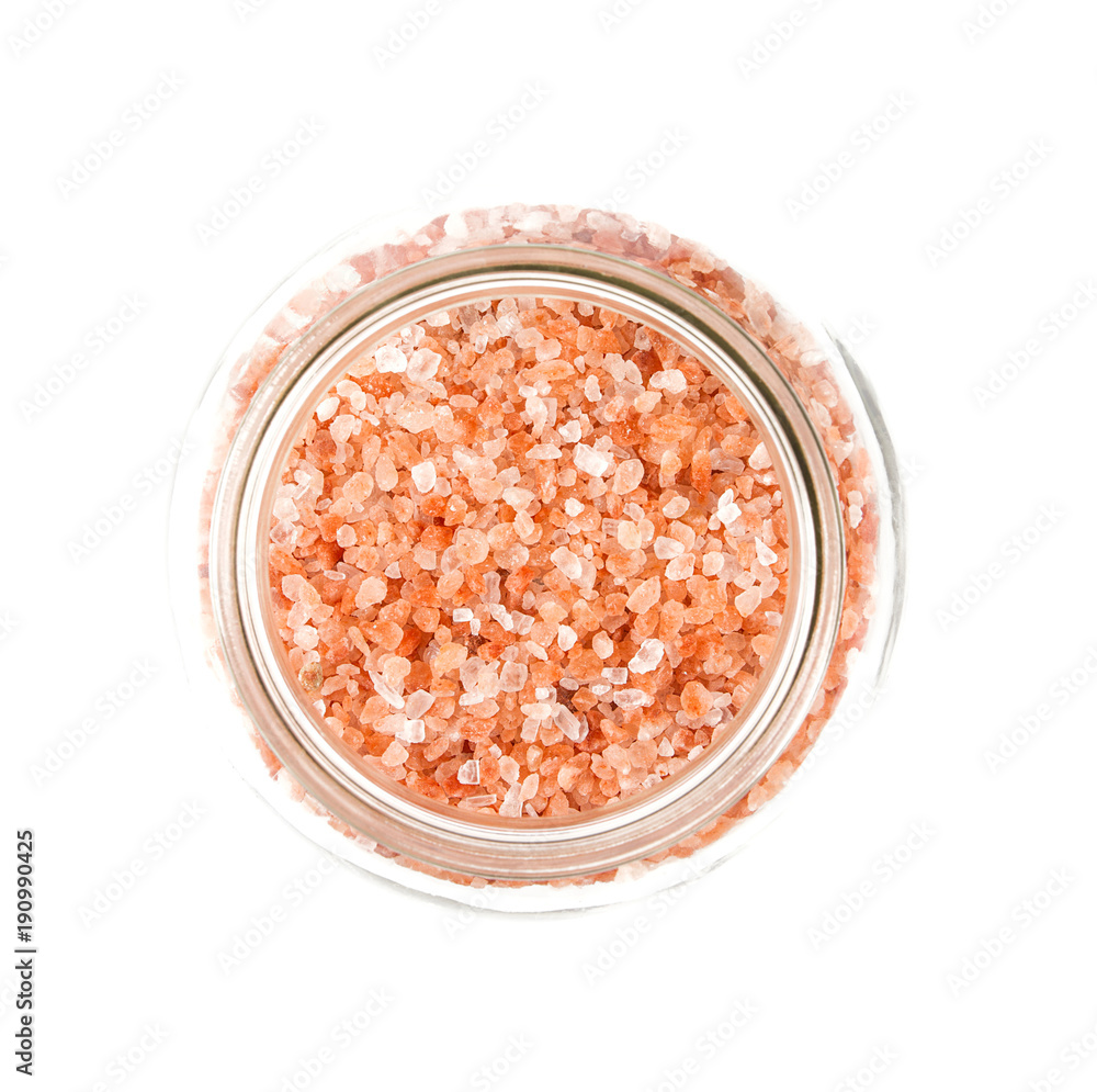himalayan salt in a glass jar himalayan salt in a glass jar