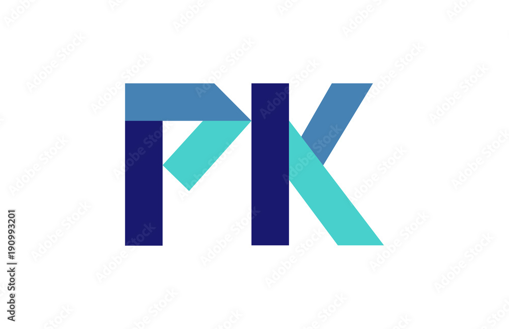PK Ribbon Letter Logo