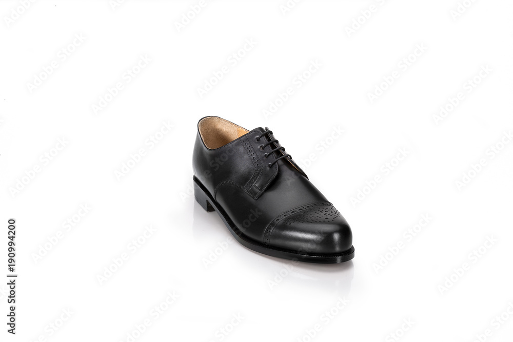 men's shoes leather expensive elegant new shiny production industry objects fashion laces sole heels white background isolate men's shoes leather expensive elegant new shiny production industry objects fashion laces sole heels white background isolate