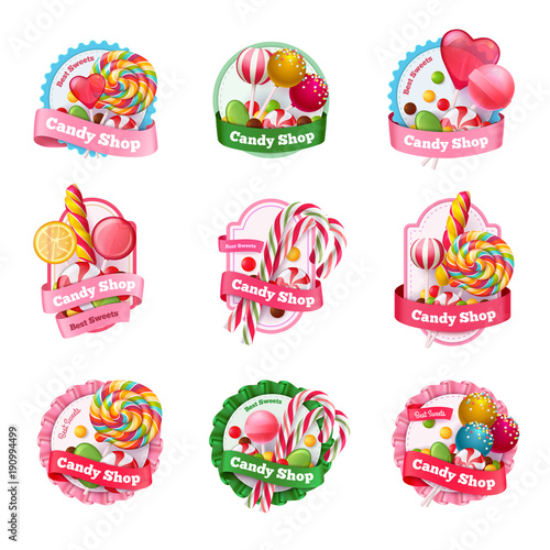 Candy Shop Emblems Set