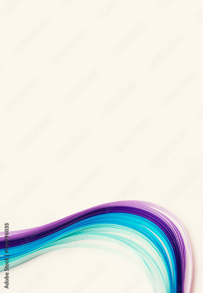Abstract background - shades of violet and blue paper stripes on white background Abstract background - shades of violet and blue paper stripes on white background