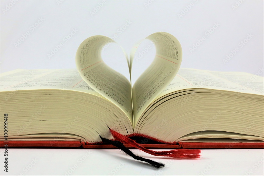 An concept Image of a Book with a heart An concept Image of a Book with a heart