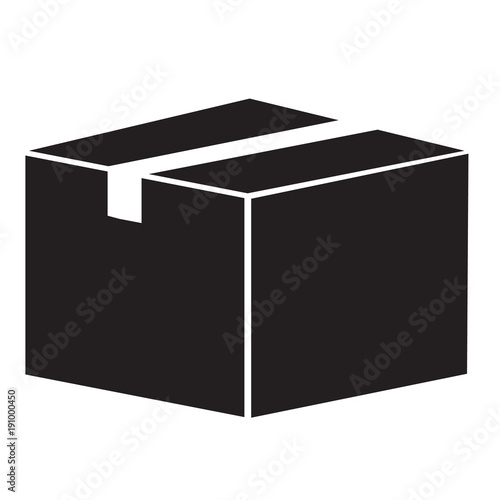 box icon on white background. box sign. flat style. black box symbol.