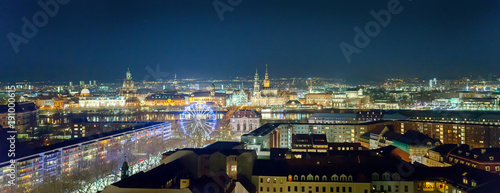 Night view of Dresden, Germany, December 2017