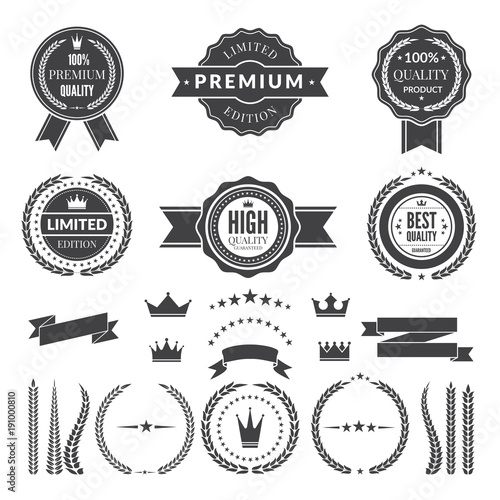 Design template of premium badges or logos