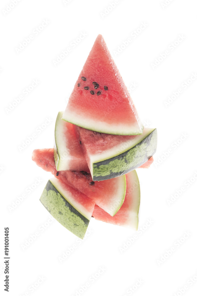 isolated watermelon slices on white isolated watermelon slices on white