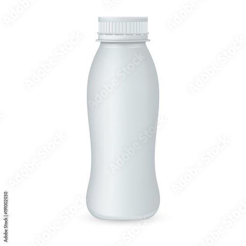 Yogurt plastic bottle. Illustration isolated on background. Graphic concept for your design