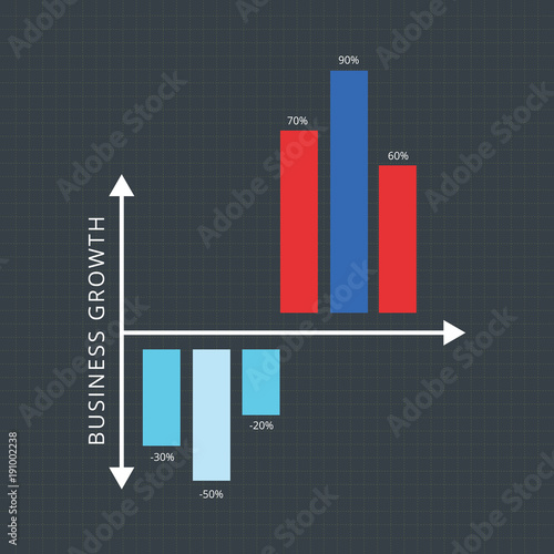 Business data market elements dot bar pie charts diagrams and graphs flat icons set isolated vector illustration.