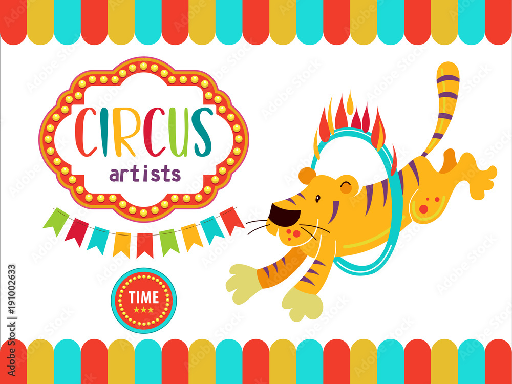 Obraz premium Circus performers illustration