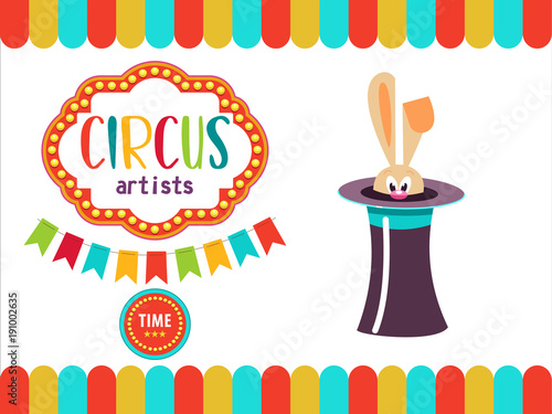 Circus performers illustration