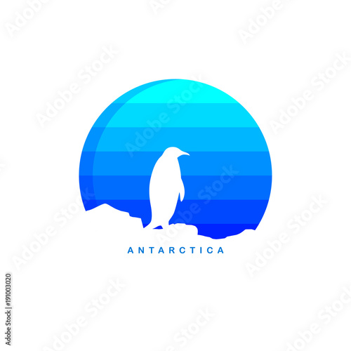 antarctica theme ice berg logo template