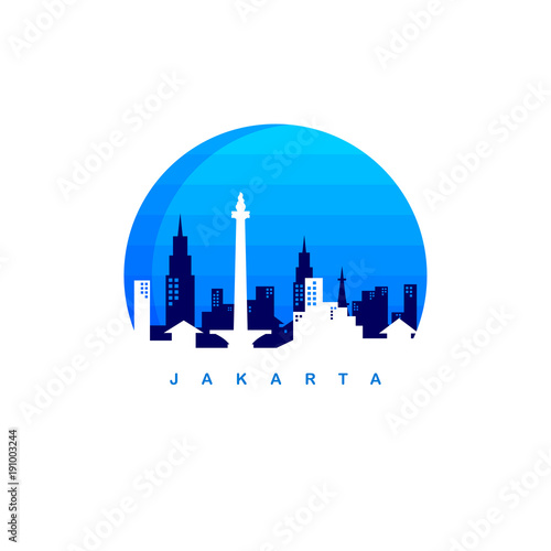jakarta city logo template