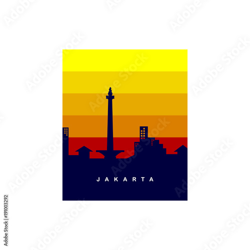 jakarta city logo template