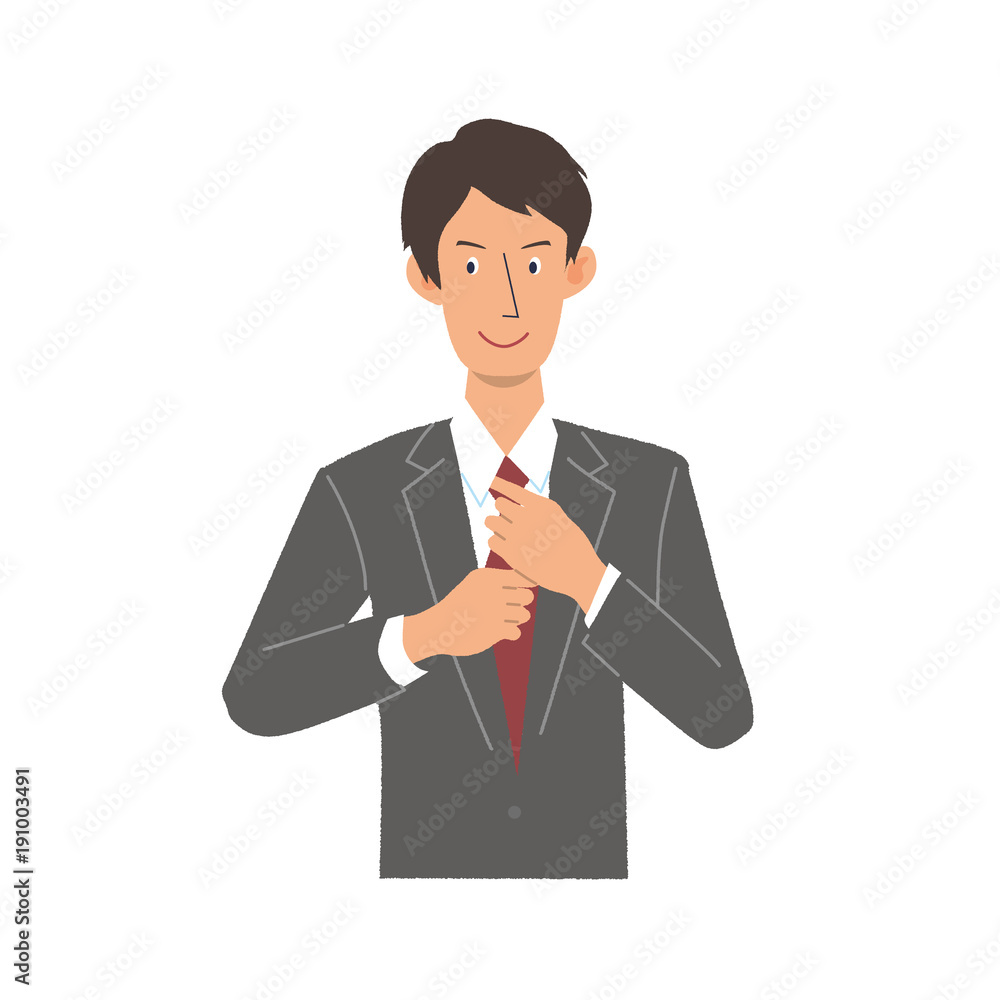 ビジネスマン イラスト ネクタイをしめる Stock Vector Adobe Stock ビジネスマン イラスト ネクタイをしめる Stock Vector Adobe Stock