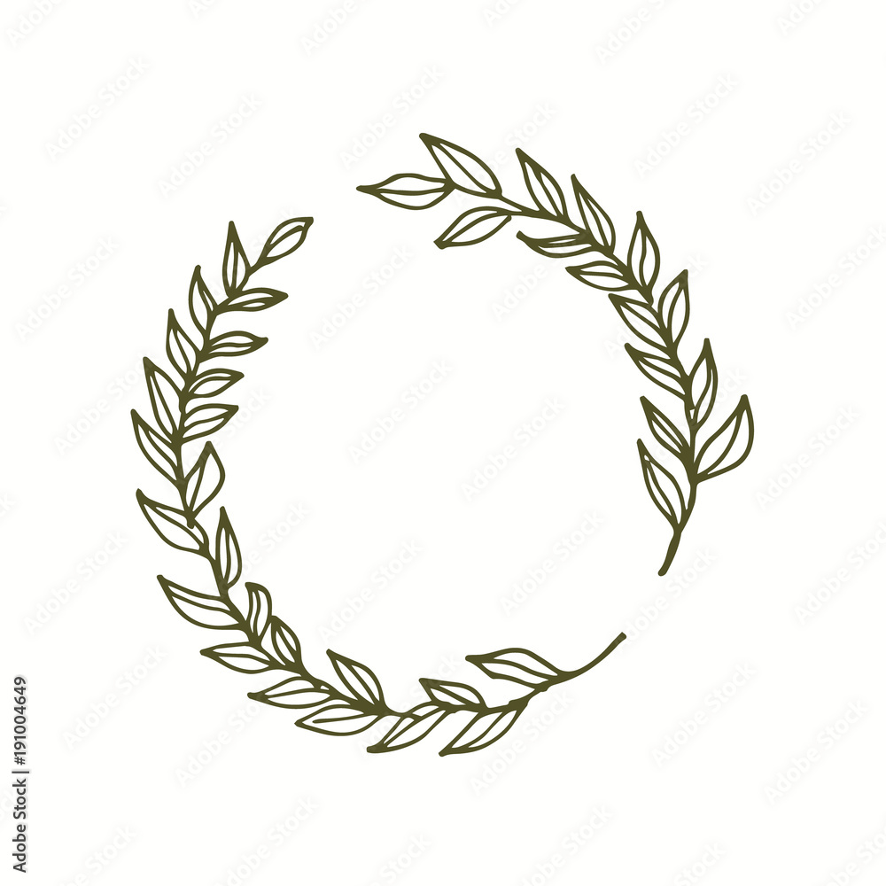 simple leaf border clip art