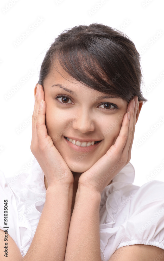 face of a successful young business woman face of a successful young business woman
