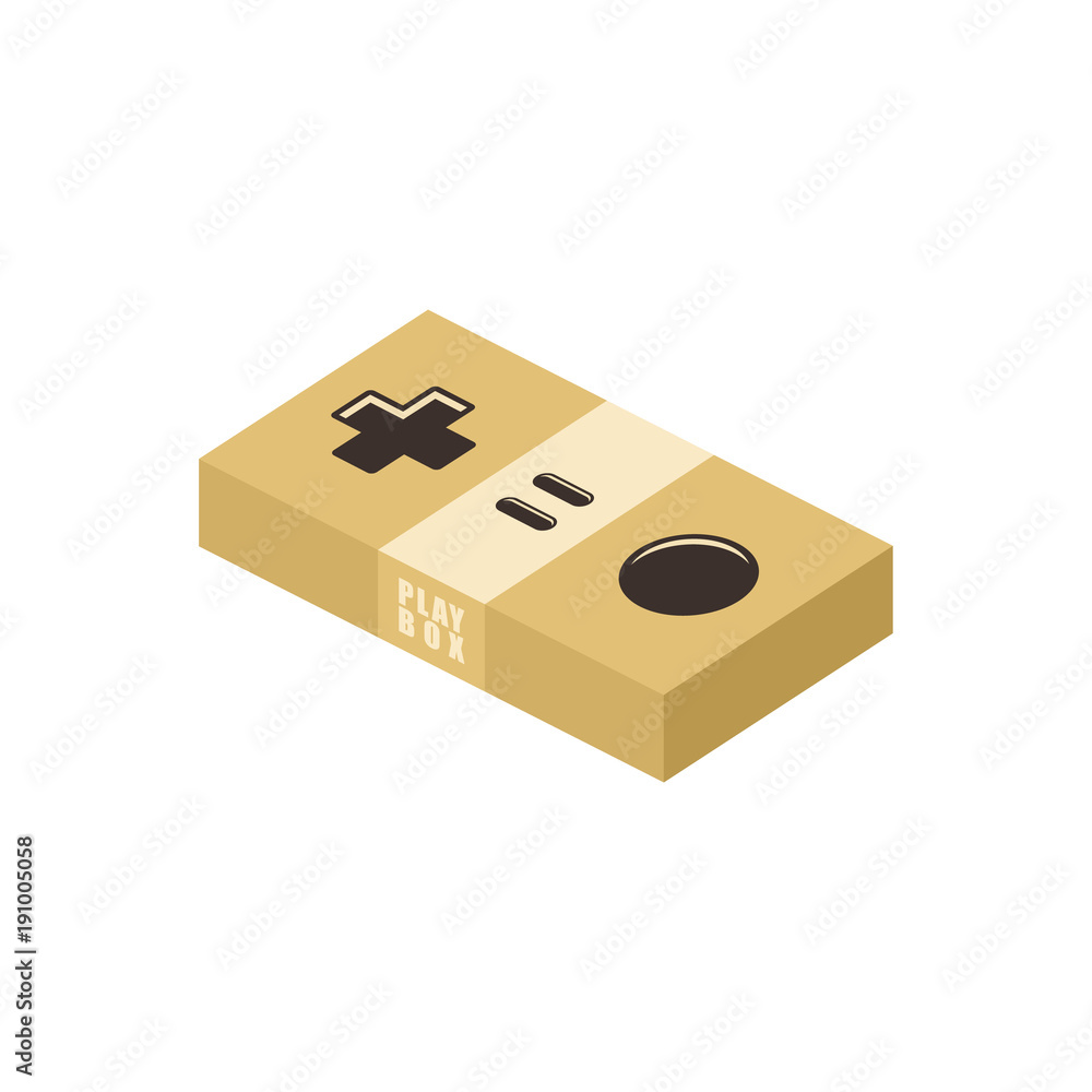 Obraz premium video game joystick console theme logo template