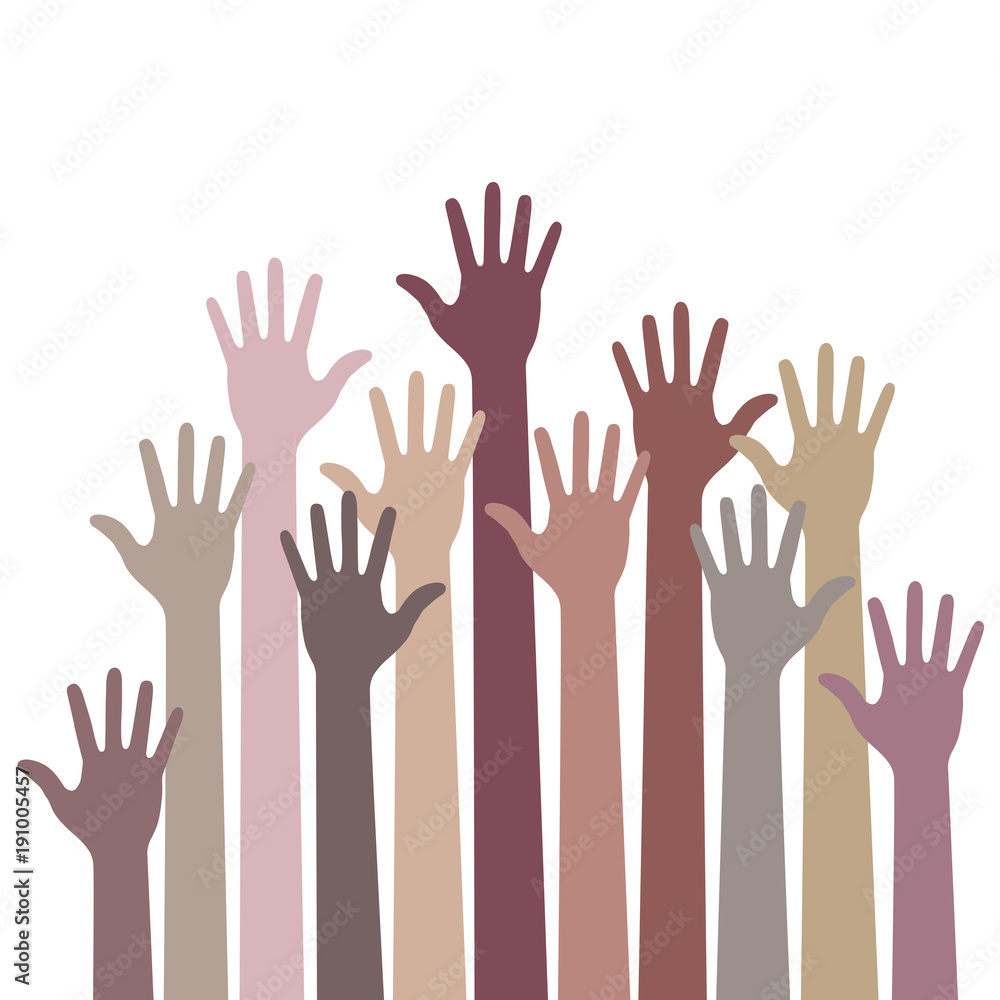 Monochrome up hands. Vector illustration. Monochrome up hands. Vector illustration.