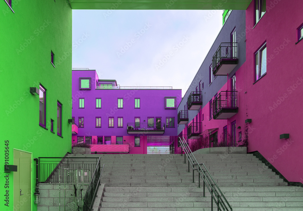 Colorful architecture, Oslo, Norway